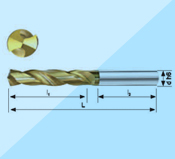 Solid carbide twist drills 3 × D