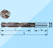 Solid carbide twist drills in the cold 5 × D