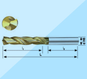 整体硬质合金铸铁麻花钻3×D