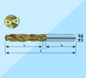 整体硬质合金内冷铸铁麻花钻3×D