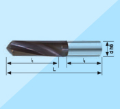 Solid carbide strength drill 3 x D