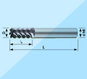 TI系列-6刃直角铣刀 TI-MSAZ-6000型