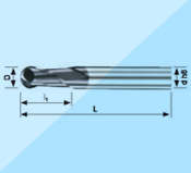 TI series-2 Ball End Mills TI-MBDS-2000 type