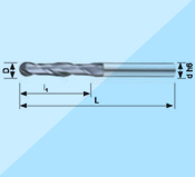  TI Series -3 Ball End Mills TI-MBDS-3000 type