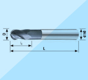 TI series -4 Ball End Mills TI-MBDS-4000 type